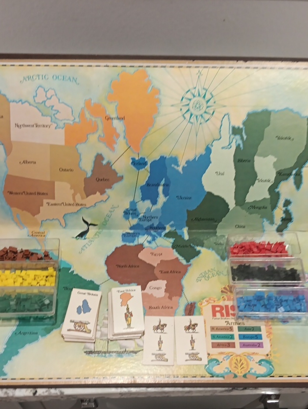 Vintage Pieces Of Risk Game